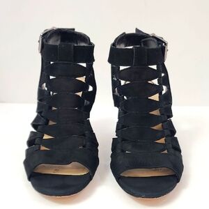 Vince Camuto Women's Midnight Black Ankle Buckle Open Toe Comfy Sandals, sz 7.5